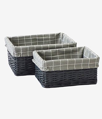 Grey deals wicker box