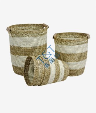 Creative Co-Op Beige & Brown Maize Baskets 